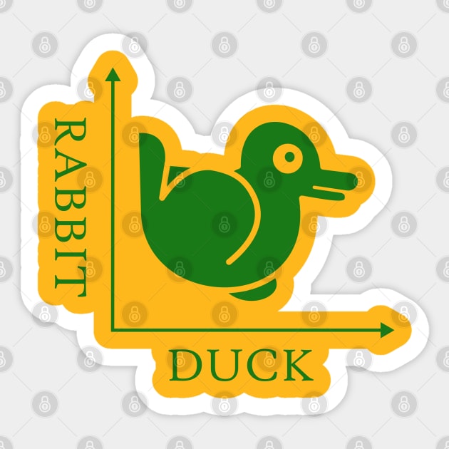 Duck Rabbit Illusion Sticker by Taylor'd Designs